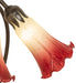 Meyda Lighting Lighting 16" High Seafoam/Cranberry Tiffany Pond Lily 3 Light Accent Lamp