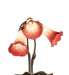 Meyda Lighting Lighting 16" High Seafoam/Cranberry Tiffany Pond Lily 3 Light Accent Lamp