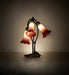 Meyda Lighting Lighting 16" High Seafoam/Cranberry Tiffany Pond Lily 3 Light Accent Lamp