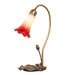 Meyda Lighting Lighting 16" High Seafoam/Cranberry Tiffany Pond Lily Accent Lamp