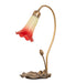 Meyda Lighting Lighting 16" High Seafoam/Cranberry Tiffany Pond Lily Accent Lamp