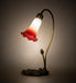 Meyda Lighting Lighting 16" High Seafoam/Cranberry Tiffany Pond Lily Accent Lamp