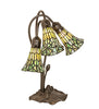 Meyda Lighting Lighting 16" High Stained Glass Pond Lily 3 Light Accent Lamp