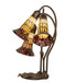 Meyda Lighting Lighting 16" High Stained Glass Pond Lily 3 Light Accent Lamp