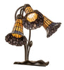 Meyda Lighting Lighting 16" High Stained Glass Pond Lily 3 Light Accent Lamp