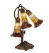 Meyda Lighting Lighting 16" High Stained Glass Pond Lily 3 Light Accent Lamp