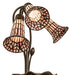 Meyda Lighting Lighting 16" High Stained Glass Pond Lily 3 Light Accent Lamp