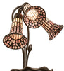 Meyda Lighting Lighting 16" High Stained Glass Pond Lily 3 Light Accent Lamp