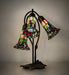 Meyda Lighting Lighting 16" High Stained Glass Pond Lily 3 Light Accent Lamp