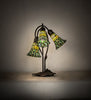 Meyda Lighting Lighting 16" High Stained Glass Pond Lily 3 Light Accent Lamp