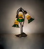Meyda Lighting Lighting 16" High Stained Glass Pond Lily 3 Light Accent Lamp