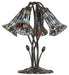 Meyda Lighting Lighting 16" High Stained Glass Pond Lily 5 Light Table Lamp