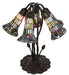 Meyda Lighting Lighting 16" High Stained Glass Pond Lily 5 Light Table Lamp