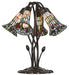Meyda Lighting Lighting 16" High Stained Glass Pond Lily 5 Light Table Lamp