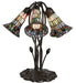 Meyda Lighting Lighting 16" High Stained Glass Pond Lily 5 Light Table Lamp