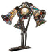 Meyda Lighting Lighting 16" High Stained Glass Pond Lily 5 Light Table Lamp