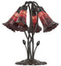 Meyda Lighting Lighting 16" High Stained Glass Pond Lily 5 Light Table Lamp