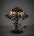 Meyda Lighting Lighting 16" High Stained Glass Pond Lily 5 Light Table Lamp