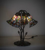 Meyda Lighting Lighting 16" High Stained Glass Pond Lily 5 Light Table Lamp