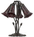 Meyda Lighting Lighting 16" High Stained Glass Pond Lily 5 Light Table Lamp
