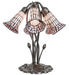 Meyda Lighting Lighting 16" High Stained Glass Pond Lily 5 Light Table Lamp