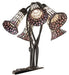 Meyda Lighting Lighting 16" High Stained Glass Pond Lily 5 Light Table Lamp