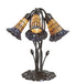 Meyda Lighting Lighting 16" High Stained Glass Pond Lily 5 Light Table Lamp