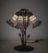 Meyda Lighting Lighting 16" High Stained Glass Pond Lily 5 Light Table Lamp