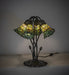 Meyda Lighting Lighting 16" High Stained Glass Pond Lily 5 Light Table Lamp