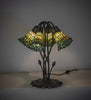 Meyda Lighting Lighting 16" High Stained Glass Pond Lily 5 Light Table Lamp