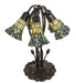 Meyda Lighting Lighting 16" High Stained Glass Pond Lily 5 Light Table Lamp