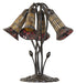 Meyda Lighting Lighting 16" High Stained Glass Pond Lily 5 Light Table Lamp