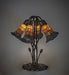 Meyda Lighting Lighting 16" High Stained Glass Pond Lily 5 Light Table Lamp