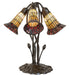 Meyda Lighting Lighting 16" High Stained Glass Pond Lily 5 Light Table Lamp