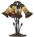 Meyda Lighting Lighting 16" High Stained Glass Pond Lily 5 Light Table Lamp