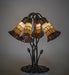 Meyda Lighting Lighting 16" High Stained Glass Pond Lily 5 Light Table Lamp