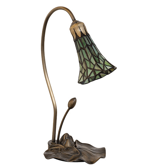 Meyda Lighting Lighting 16" High Stained Glass Pond Lily Accent Lamp
