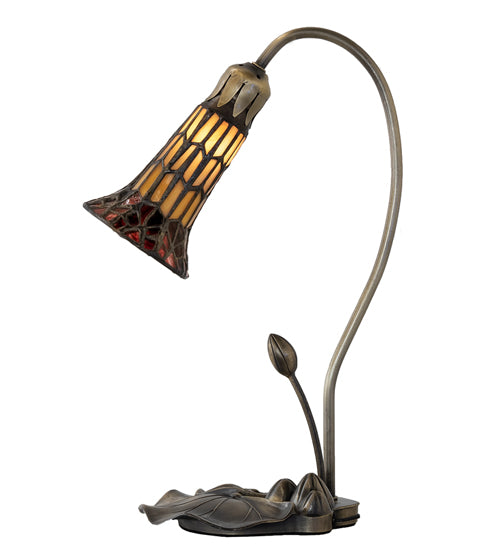 Meyda Lighting Lighting 16" High Stained Glass Pond Lily Accent Lamp