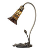 Meyda Lighting Lighting 16" High Stained Glass Pond Lily Accent Lamp