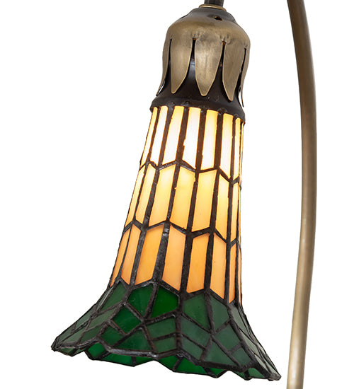 Meyda Lighting Lighting 16" High Stained Glass Pond Lily Accent Lamp