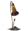 Meyda Lighting Lighting 16" High Stained Glass Pond Lily Accent Lamp