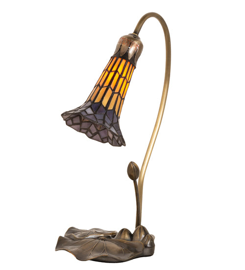 Meyda Lighting Lighting 16" High Stained Glass Pond Lily Accent Lamp
