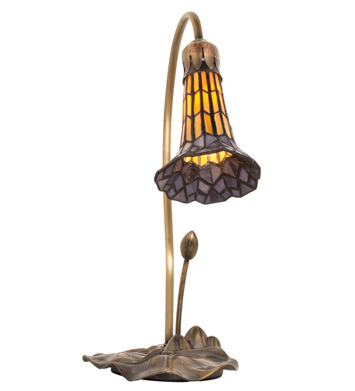 Meyda Lighting Lighting 16" High Stained Glass Pond Lily Accent Lamp