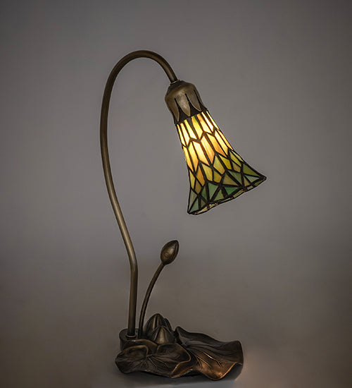 Meyda Lighting Lighting 16" High Stained Glass Pond Lily Accent Lamp