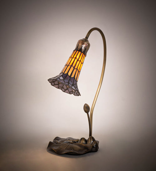 Meyda Lighting Lighting 16" High Stained Glass Pond Lily Accent Lamp