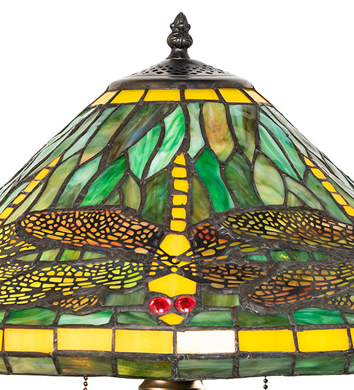 Meyda Lighting Lighting 16" High Tiffany Dragonfly Table Lamp
