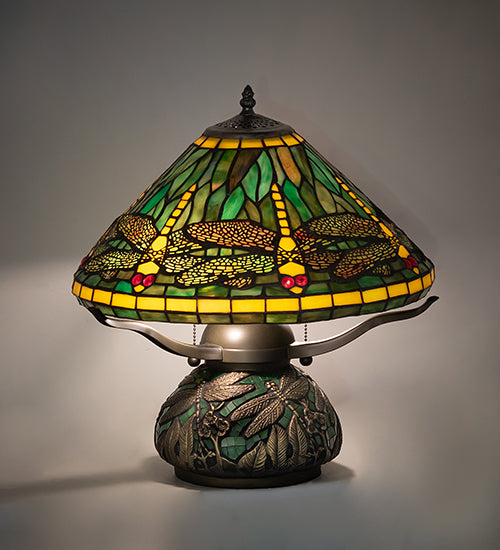 Meyda Lighting Lighting 16" High Tiffany Dragonfly Table Lamp