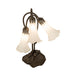 Meyda Lighting Lighting 16" High White Tiffany Pond Lily 3 Light Accent Lamp
