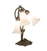 Meyda Lighting Lighting 16" High White Tiffany Pond Lily 3 Light Accent Lamp
