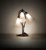 Meyda Lighting Lighting 16" High White Tiffany Pond Lily 3 Light Accent Lamp